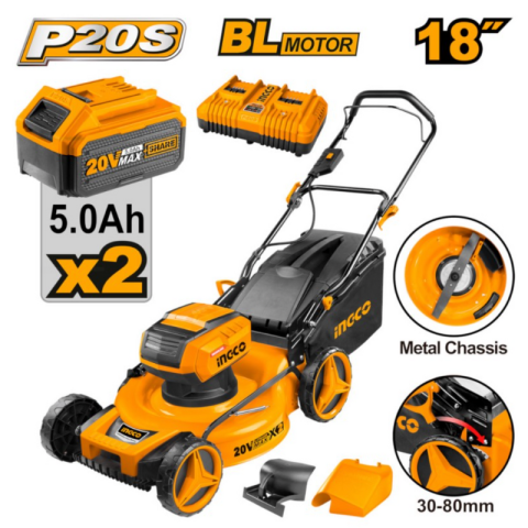RASAERBA A BATTERIA 40V + 2 BATTERIE + CARICABATTERIA